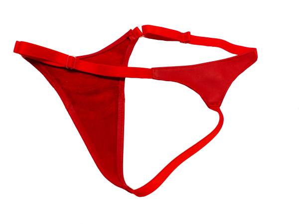 Ledapol 5612 Hose String Tanga roter echtes Nappa Leder Dessous